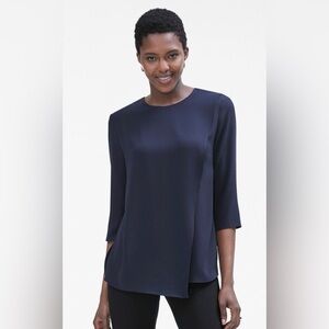 MM Lafleur Bourgeois Asymmetrical Brown Top